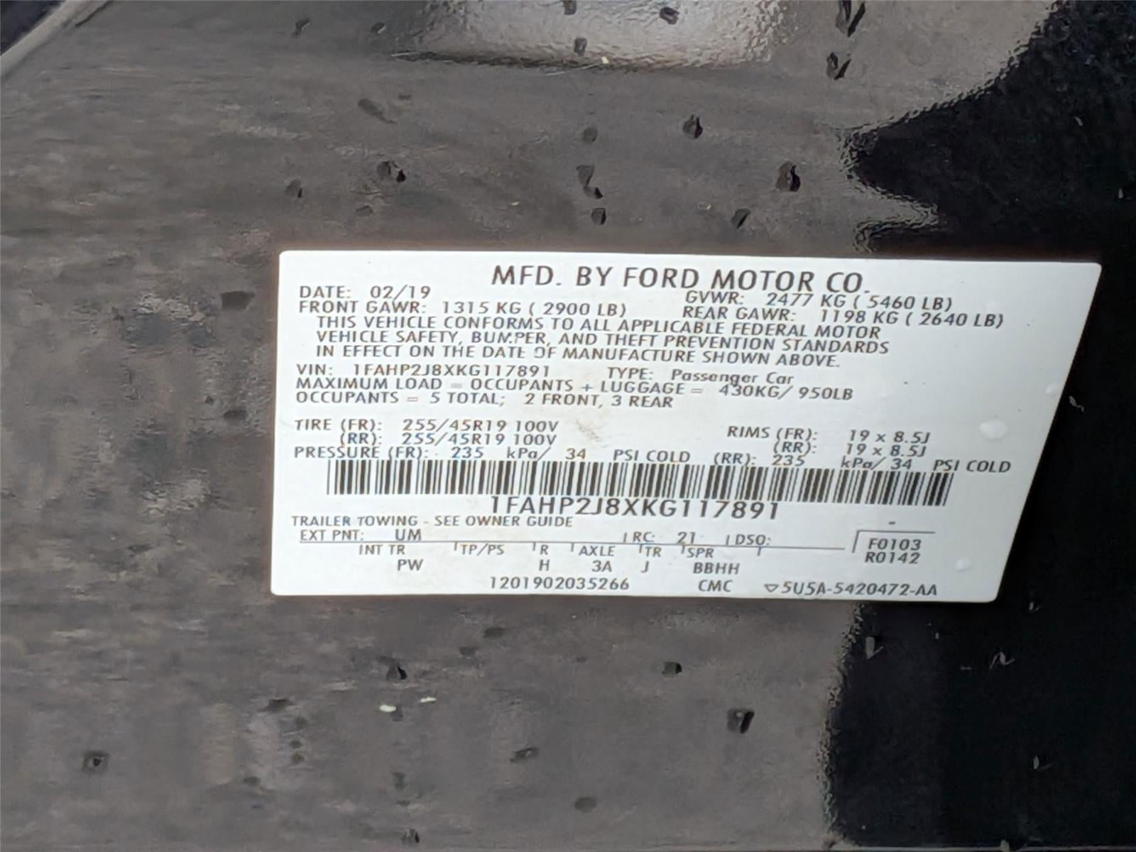 2019 Ford Taurus Limited