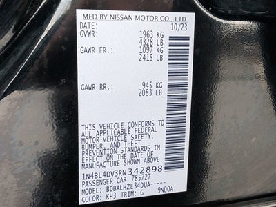 2024 Nissan Altima 2.5 SV