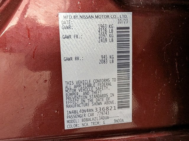 2024 Nissan Altima 2.5 SV