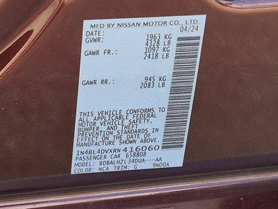 2024 Nissan Altima 2.5 SV