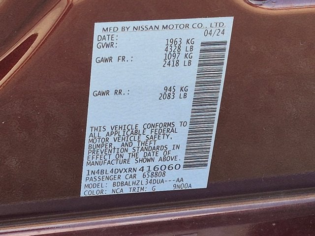 2024 Nissan Altima 2.5 SV