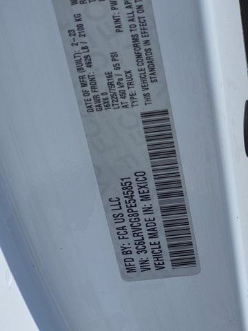 2023 RAM Promaster Cargo Van 136 WB High Roof Cargo